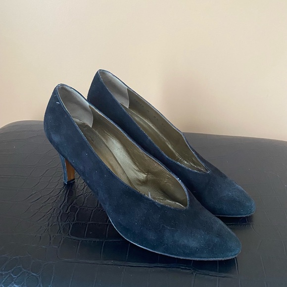 Yves Saint Laurent Shoes - Vintage YSL Suede Heels sz 8.5